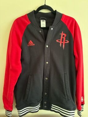 Adidas NBA Houston Rockets Snap Button Jacket Large